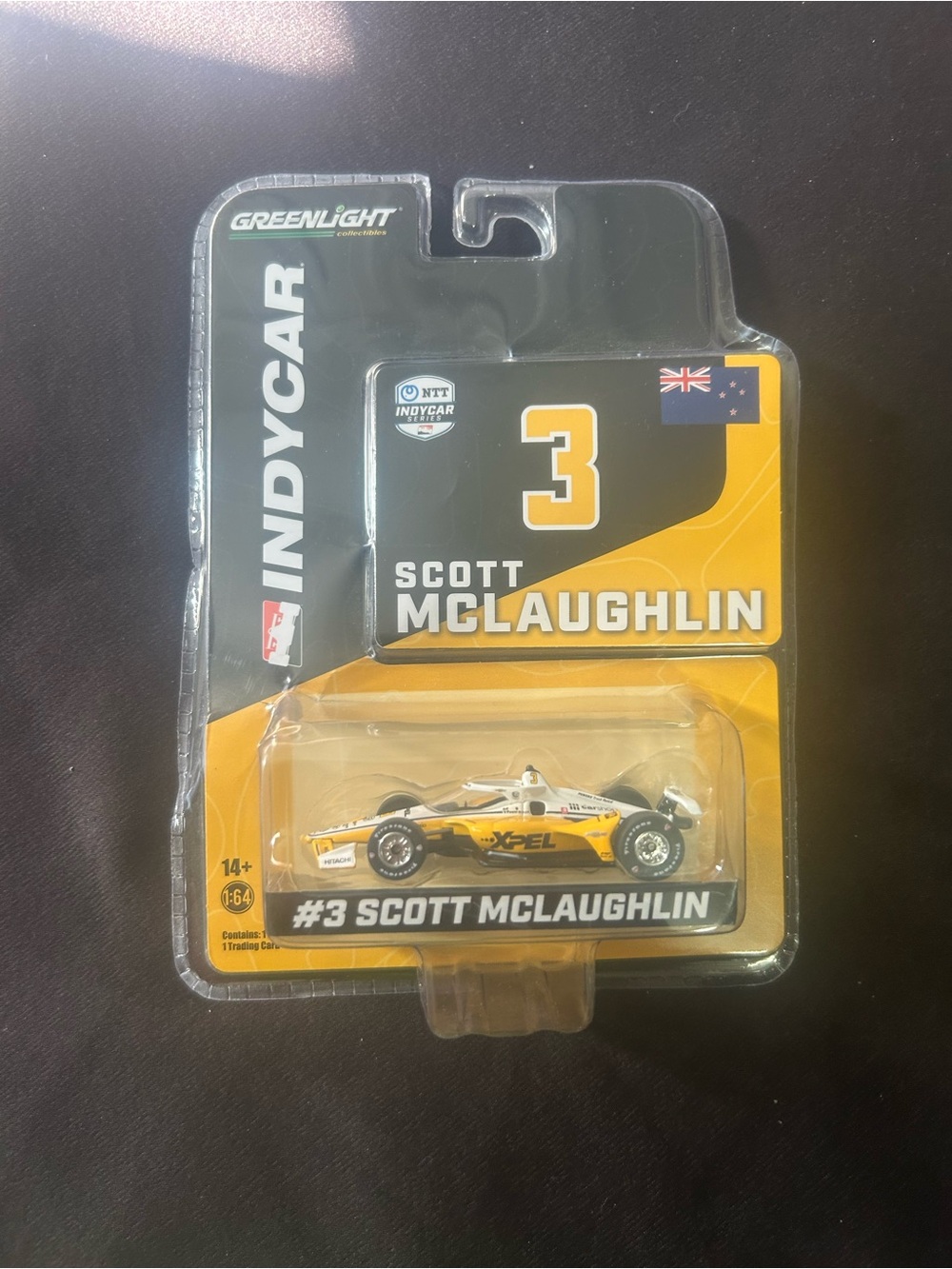 Scott McLaughlin #3 Yellow IndyCar Die-Cast Toy